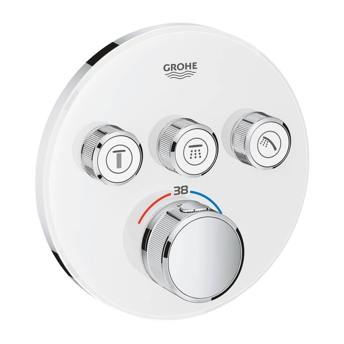 Grohe Smartcontrol Üç Valfli,Akış Kontrollü Ankastre Termostatik Duş Bataryası