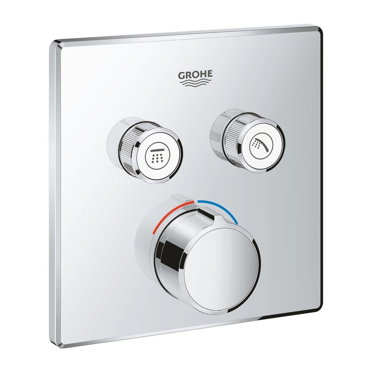 Grohe Smartcontrol Kare Ankastre Duş Bataryası, İki Valf