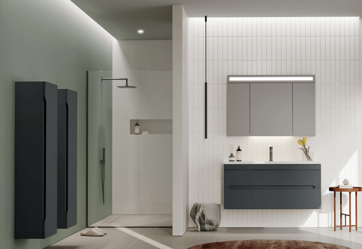 Orka Varna Banyo Dolabı Takımı 120 Cm Mat Lake Gri