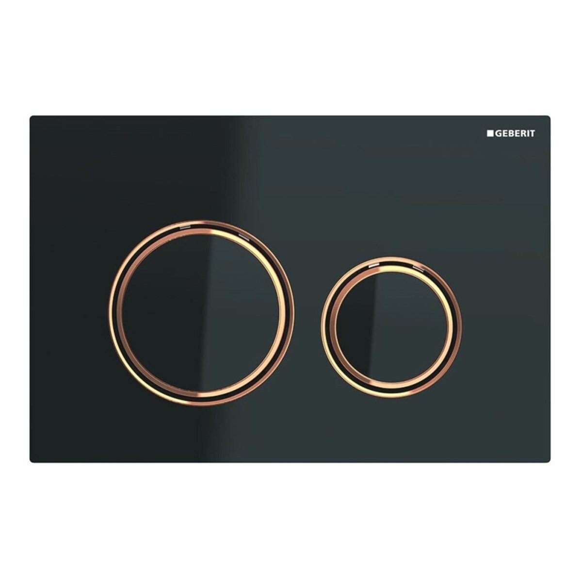 Geberit Sigma21 Kumanda Kapağı, Çift Basmalı,Siyah Cam Bronz