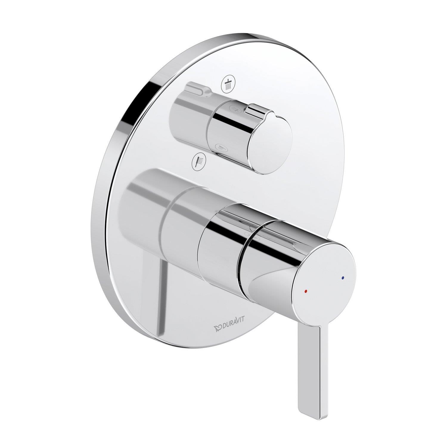 Duravit D-Neo Ankastre Duş Bataryası İki Çıkışlı Parlak Krom