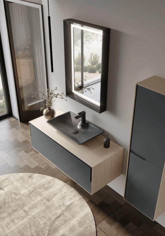 Orka Craft Banyo Dolabı Takımı 120 Cm Kompakt Meşe