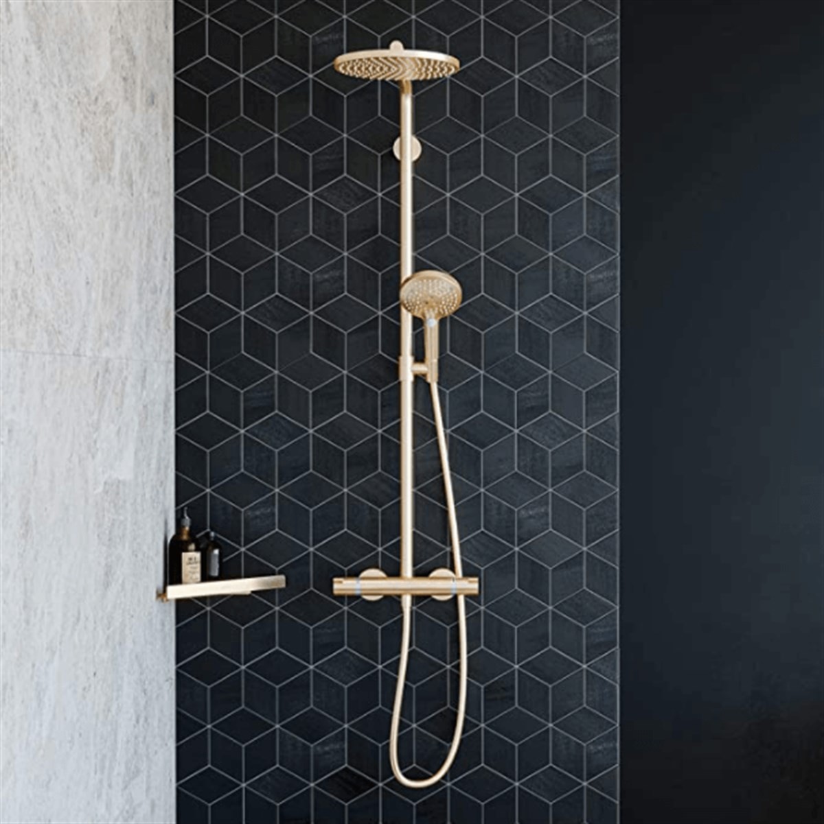 Hansgrohe Raindance Select S 240 Mat Bronz Krom Duş Kolonu