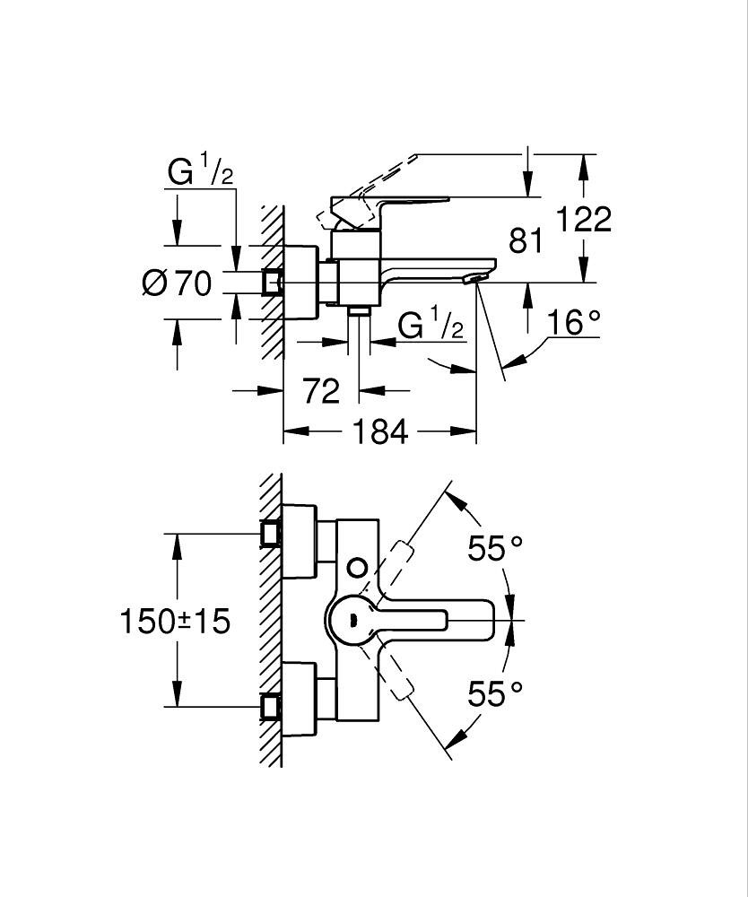 Grohe Lineare New Tek Kumandalı Banyo Bataryası
