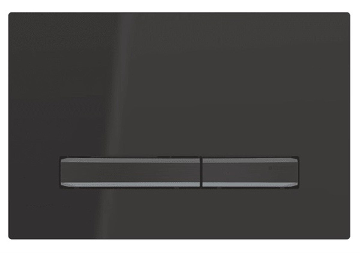 Geberit Kumanda Kapağı Sigma50-Çift Basmalı Siyah Kapak
