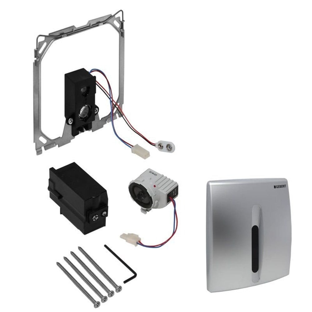 Geberit Hybasic Fotoselli Pisuvar Kapağı, Basic Elektrikli, Mat Krom