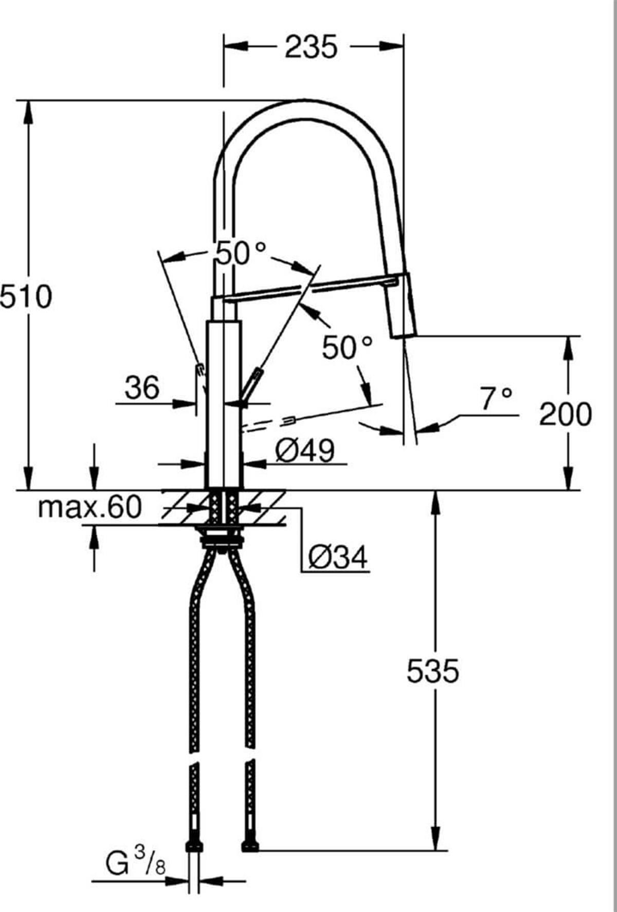 Grohe Concetto Professional Tek Kumandalı Eviye Bataryası