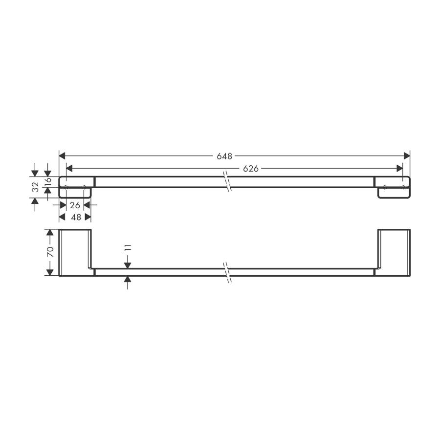 Hansgrohe Addstoris Havluluk Krom Mat Siyah