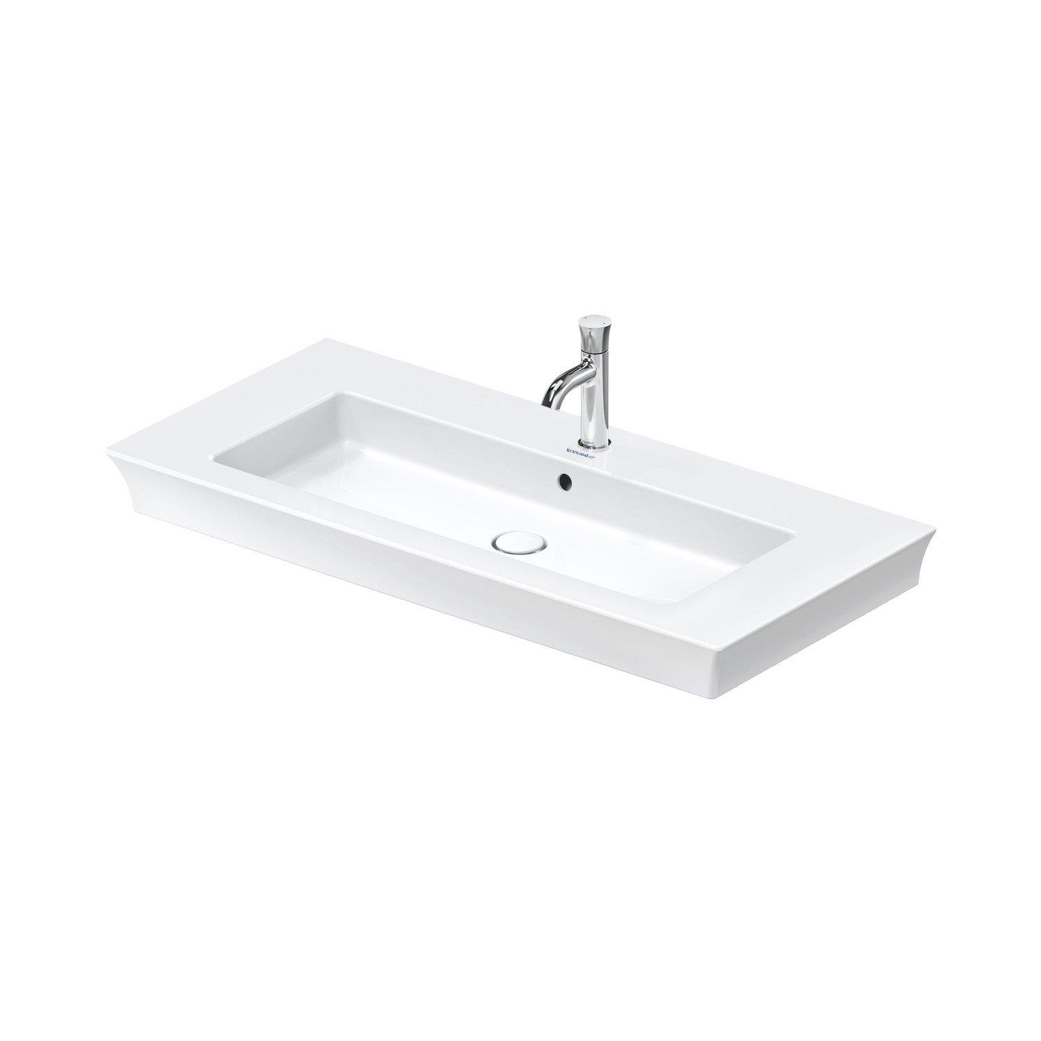 Duravit White Tulip Etajerli Lavabo 105 Cm Parlak Beyaz
