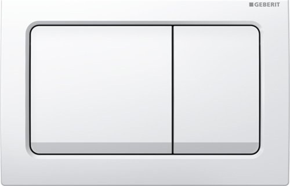 Geberit Alpha30 Kumanda Kapağı Çift Basmalı, Beyaz