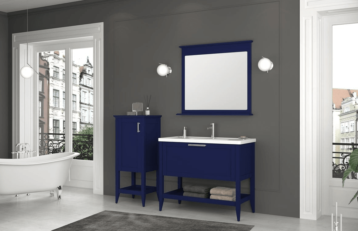 Orka Bastle Banyo Dolabı Takımı 105 Cm Mat Lacivert