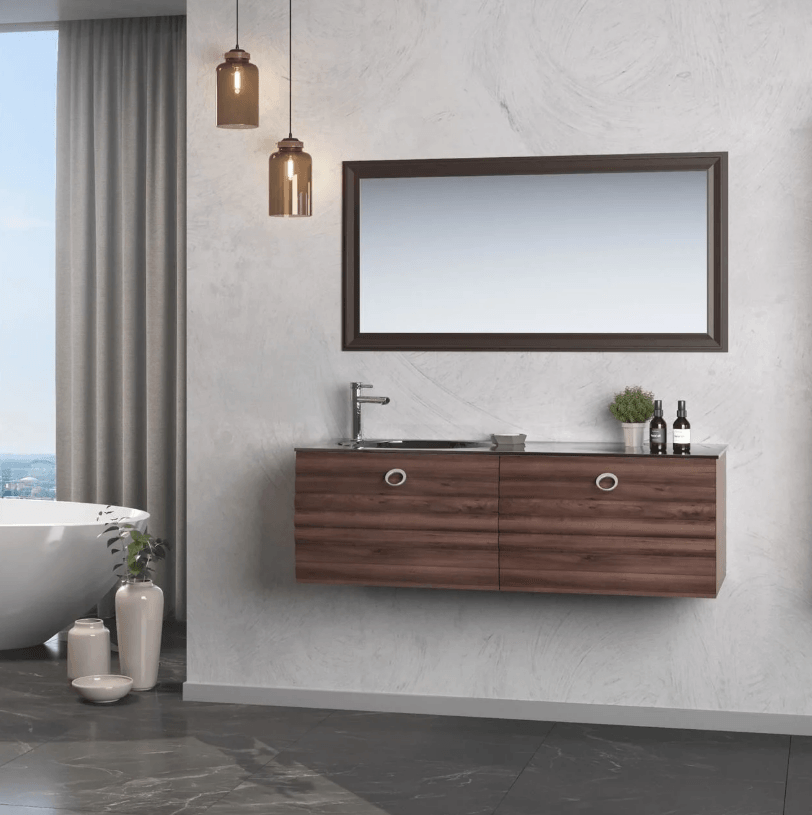 Orka Anzer Banyo Dolabı Takımı 120 Cm Ceviz