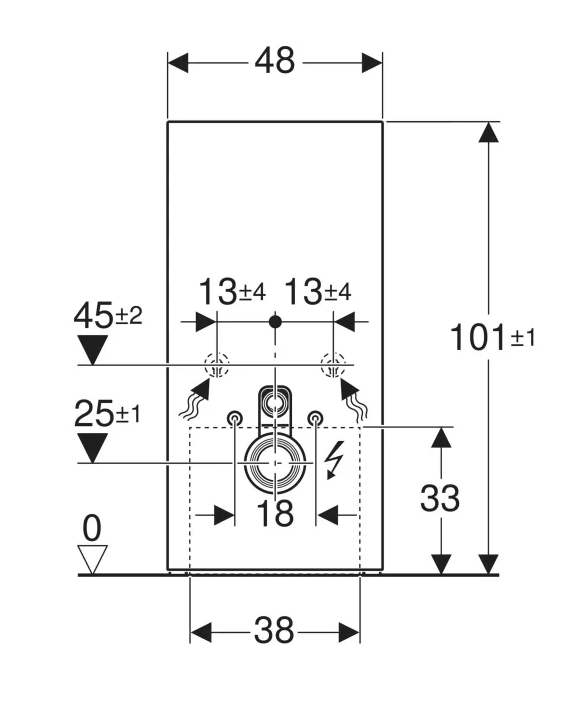 Geberit Monolith Plus Rezervuar Asma Klozet İçin,101 Cm Beton