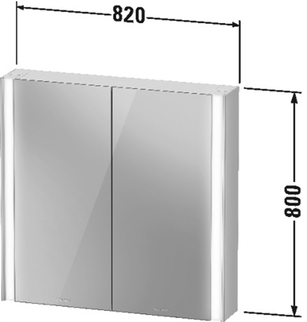 Duravit Xviu Aynalı Dolap 80 Cm
