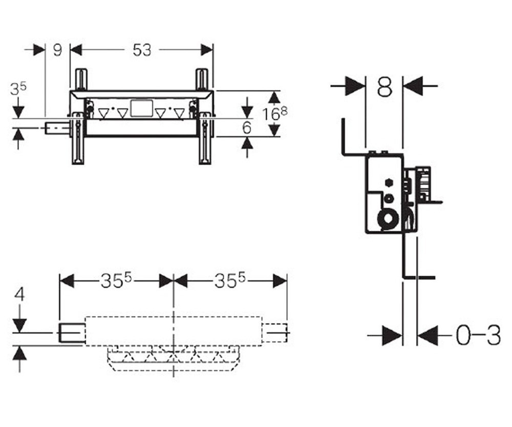 Duvar Süzgeci Kombifix 65Mm Yükseklik