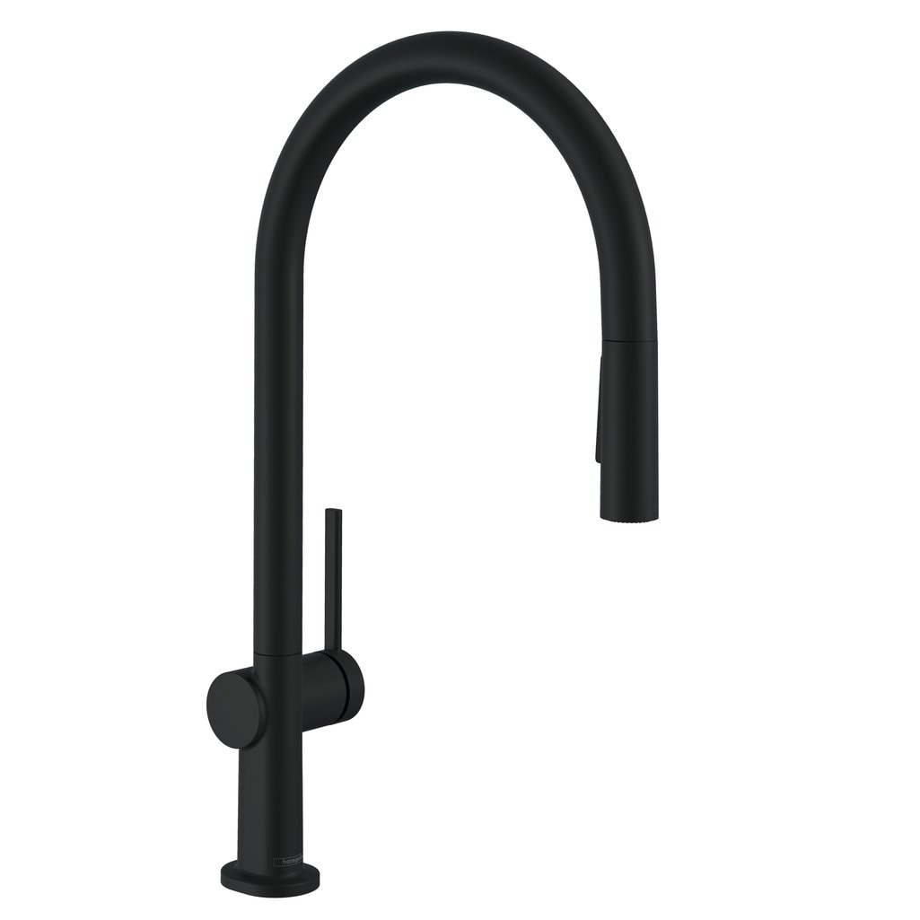 Hansgrohe Talis M54 Tek Kollu Eviye Bataryası 210, Çekilebilir El Duşu, 2Jet Mat Siyah
