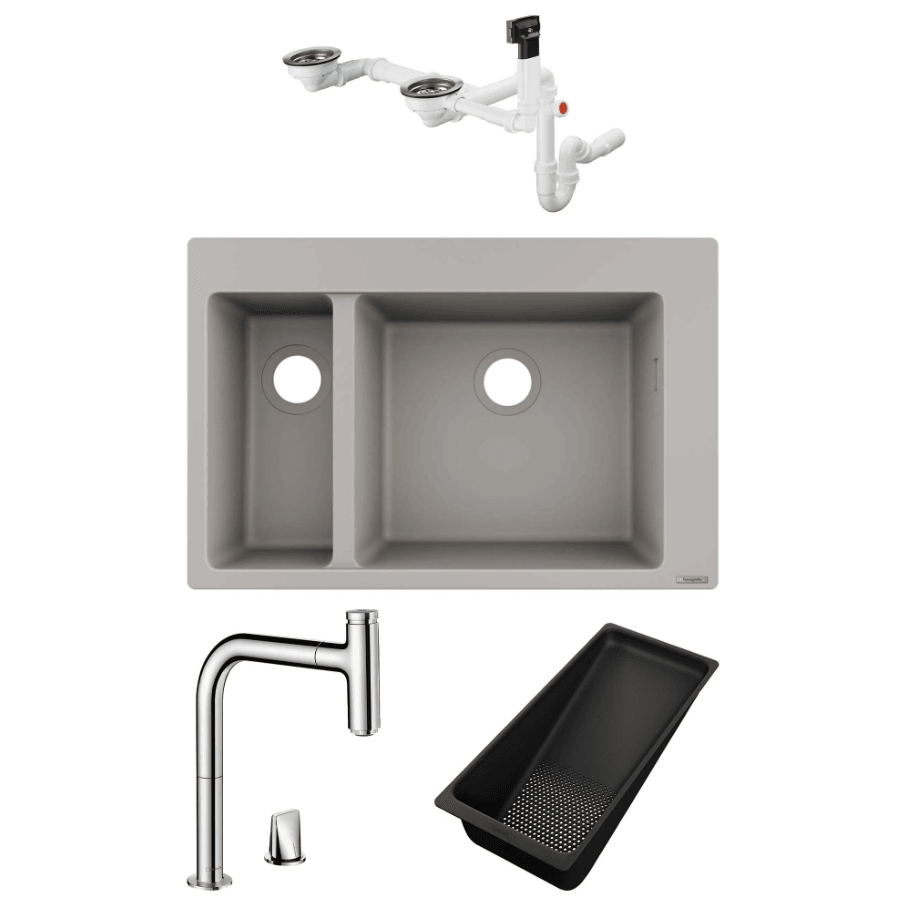 Hansgrohe S510-F635 Tezgah Üstü Eviye 180/450 Beton Grisi