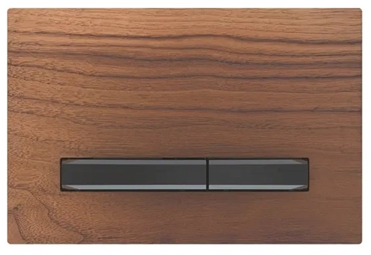 Geberit Kumanda Kapağı Sigma50-Çift Basmalı,Ahşap, Siyah Kapak
