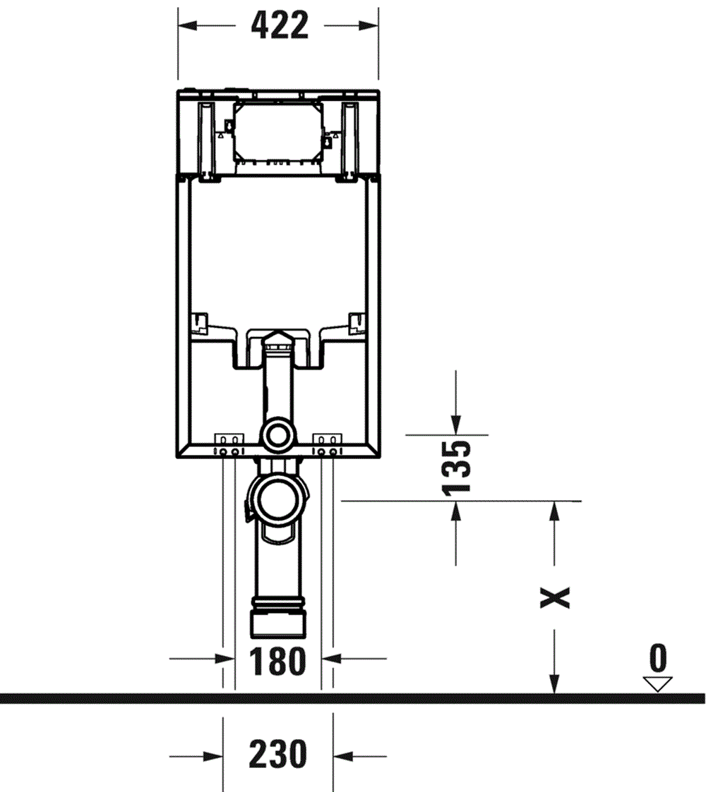 Duravit Durasystem® Gömme Rezervuar, Tuğla Duvar 8Cm