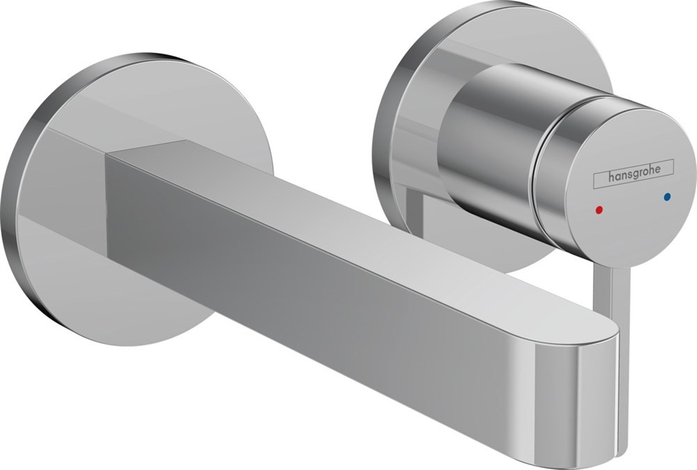 Hansgrohe Finoris Tek Kollu Lavabo Bataryası Duvara Monte 16,8 Cm Gaga İle Krom