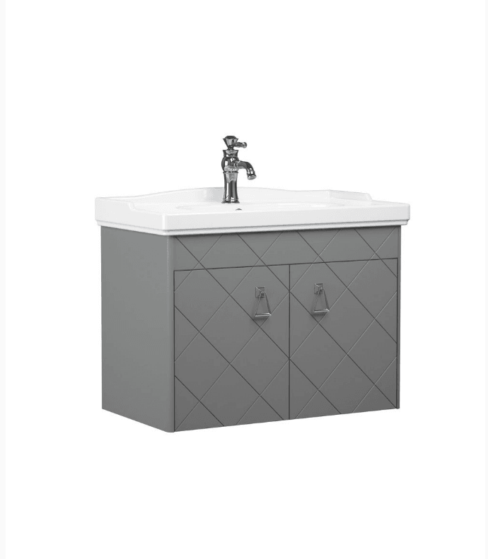 Orka Dream Banyo Dolabı Takımı 85 Cm Lake Mat Gri