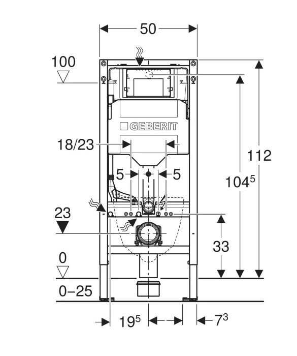 Geberit Sigma Gömme Rezervuar Duofix 12 Cm