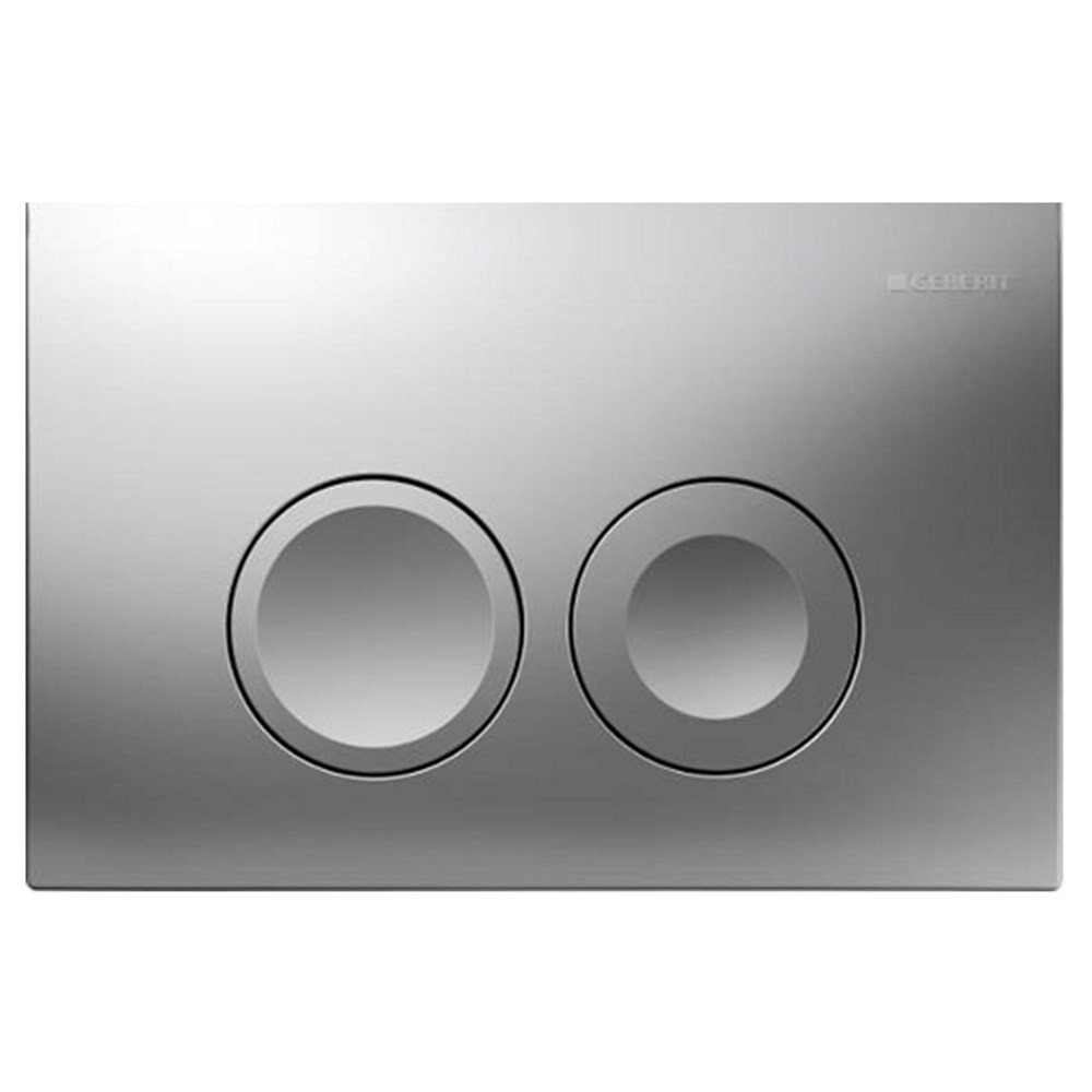 Geberit Delta21 Kumanda Kapağı, Çift Basmalı, Mat Krom