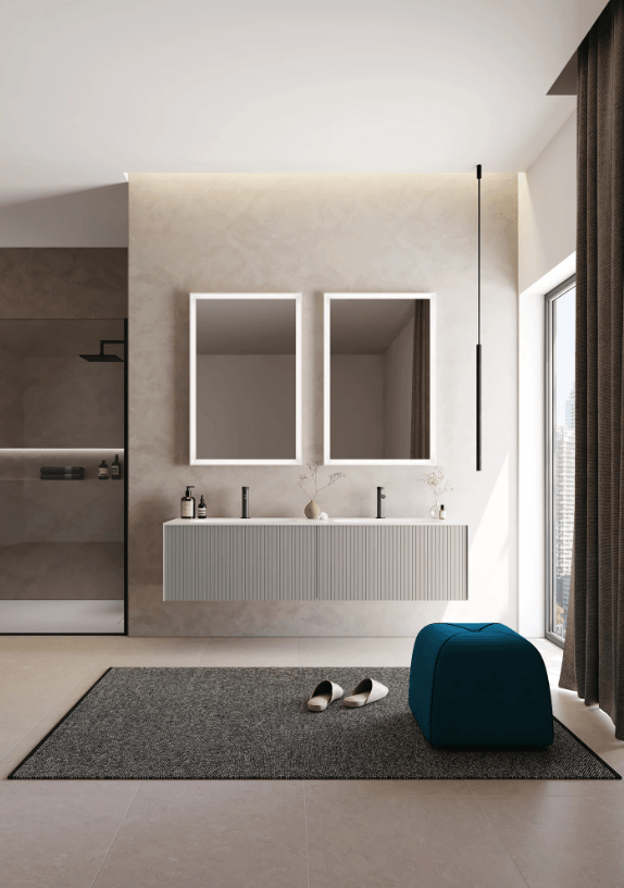 Orka Cube Banyo Dolabı Takımı 160 Cm Lake Mat Vizon