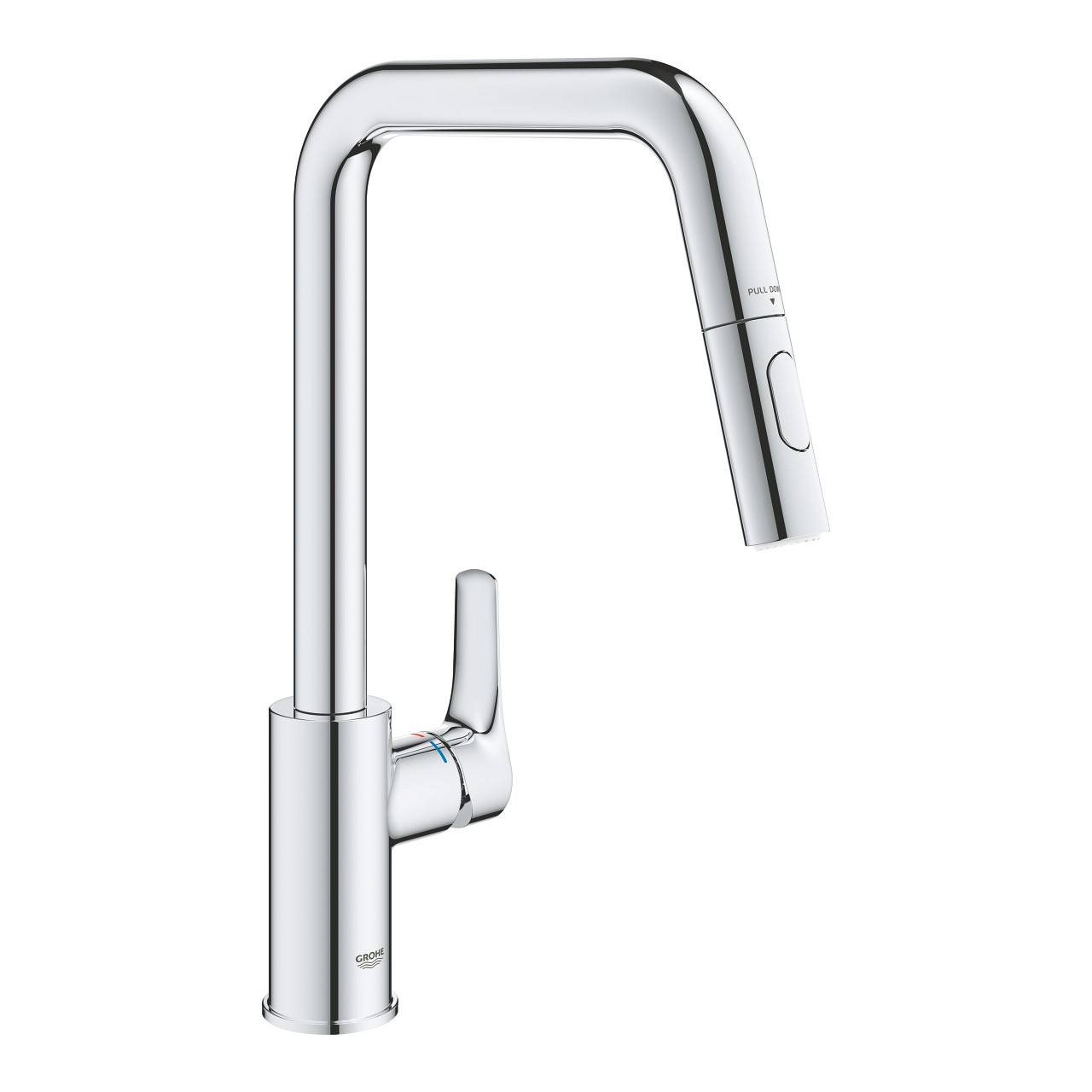 Grohe Eurosmart Kuğu Borulu Spiralli Eviye Bataryası Krom