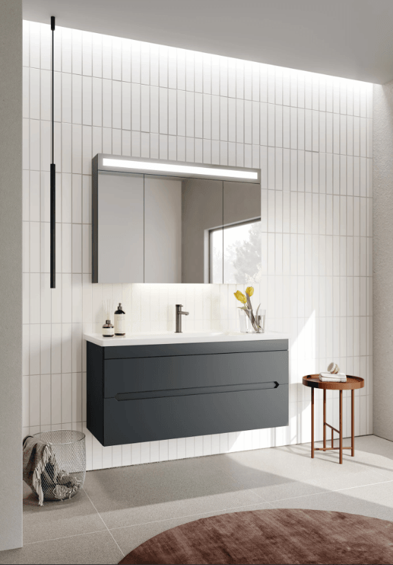 Orka Varna Banyo Dolabı Takımı 120 Cm Mat Lake Gri