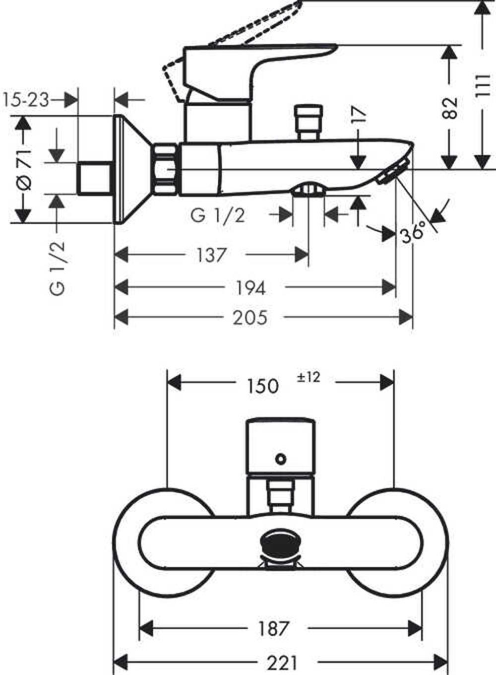 Hansgrohe Vernis Shape Duş Kolonu Seti 230 1Jet Reno Mat Siyah