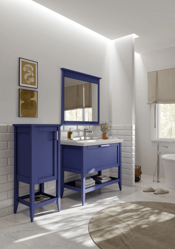 Orka Bastle Banyo Dolabı Takımı 65 Cm Mat Lacivert