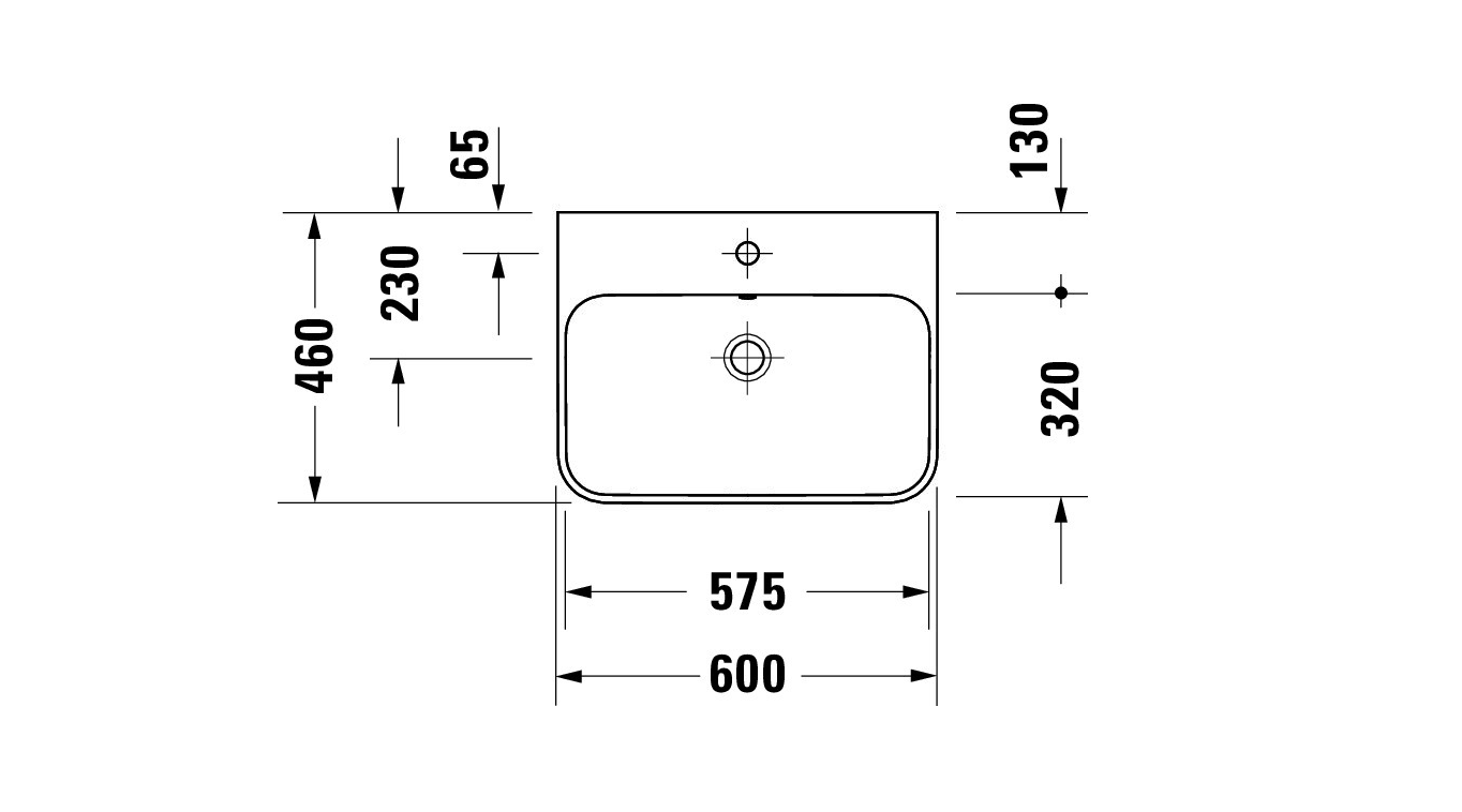 Duravit Happy D.2 Plus 60 Cm Lavabo Mat Siyah