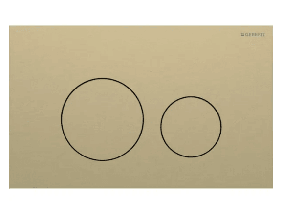 Geberit Sigma40 Round Fırçalanmış Prinç Kumanda Paneli