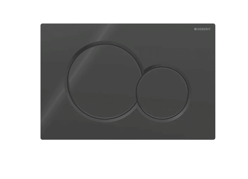Geberit Sigma01 Kumanda Kapağı, Çift Basmalı, Siyah