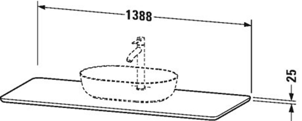 Duravit Luv Masif Tezgah 100 Cm Amerikan Ceviz