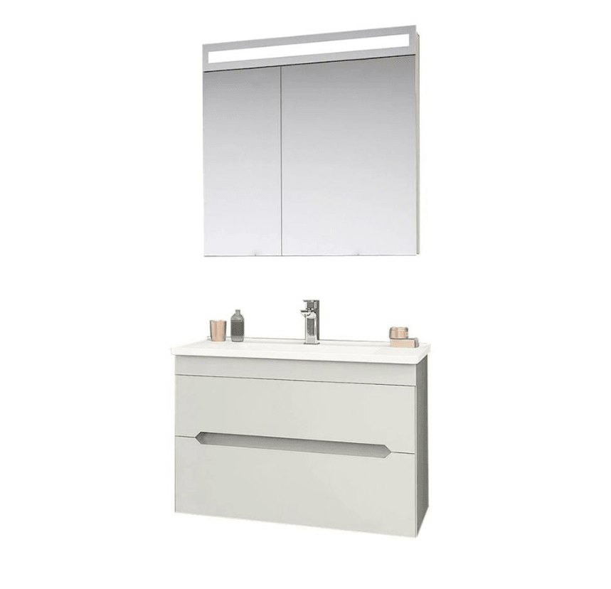 Orka Varna Banyo Dolabı Takımı 100 Cm Mat Lake Beyaz