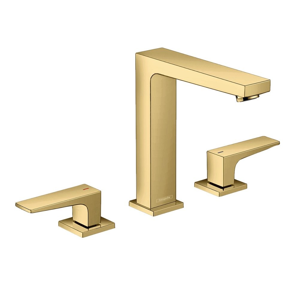 Hansgrohe Metropol 3-Delikli Lavabo Bataryası 160 Parlak Altın Optik