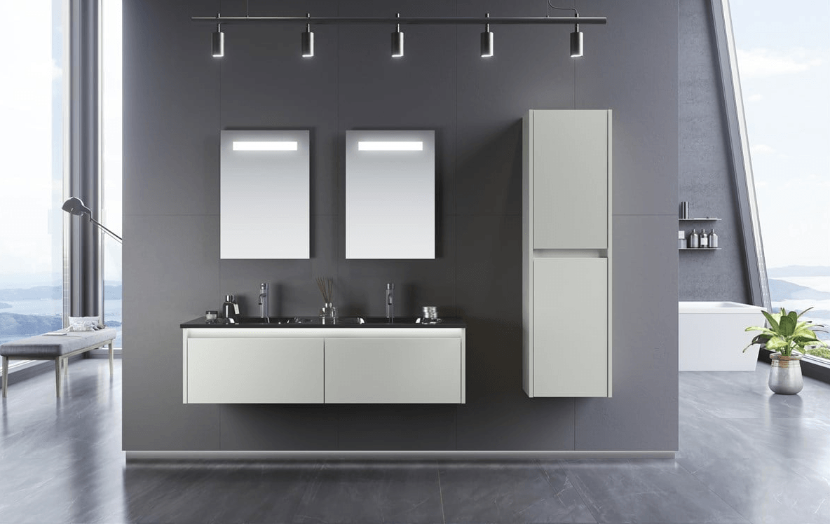 Orka Lisbon Banyo Dolabı Takımı 132 Cm Mat Kaşmir