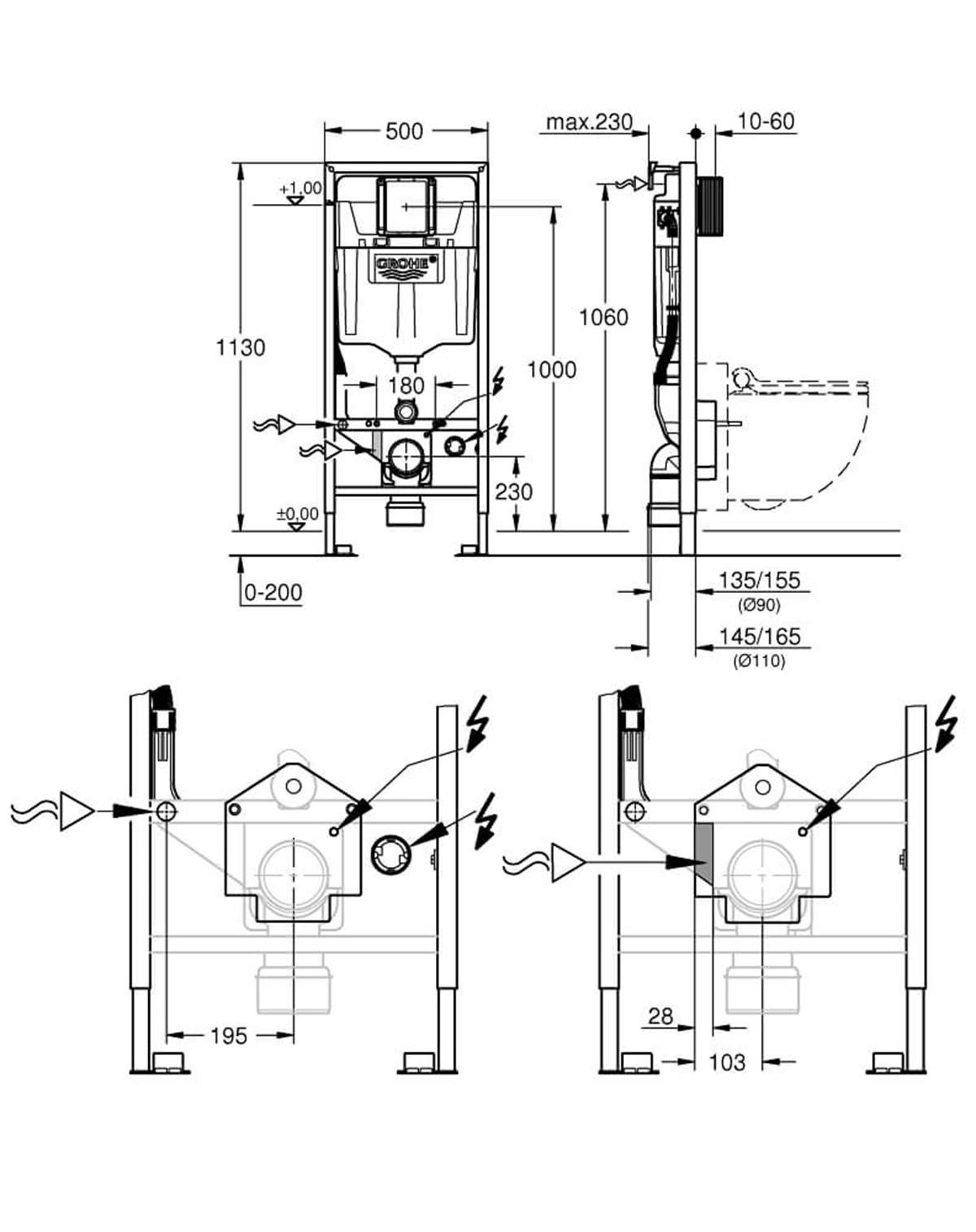 Grohe Sensia Rapid Sl Gömme Rezervuar
