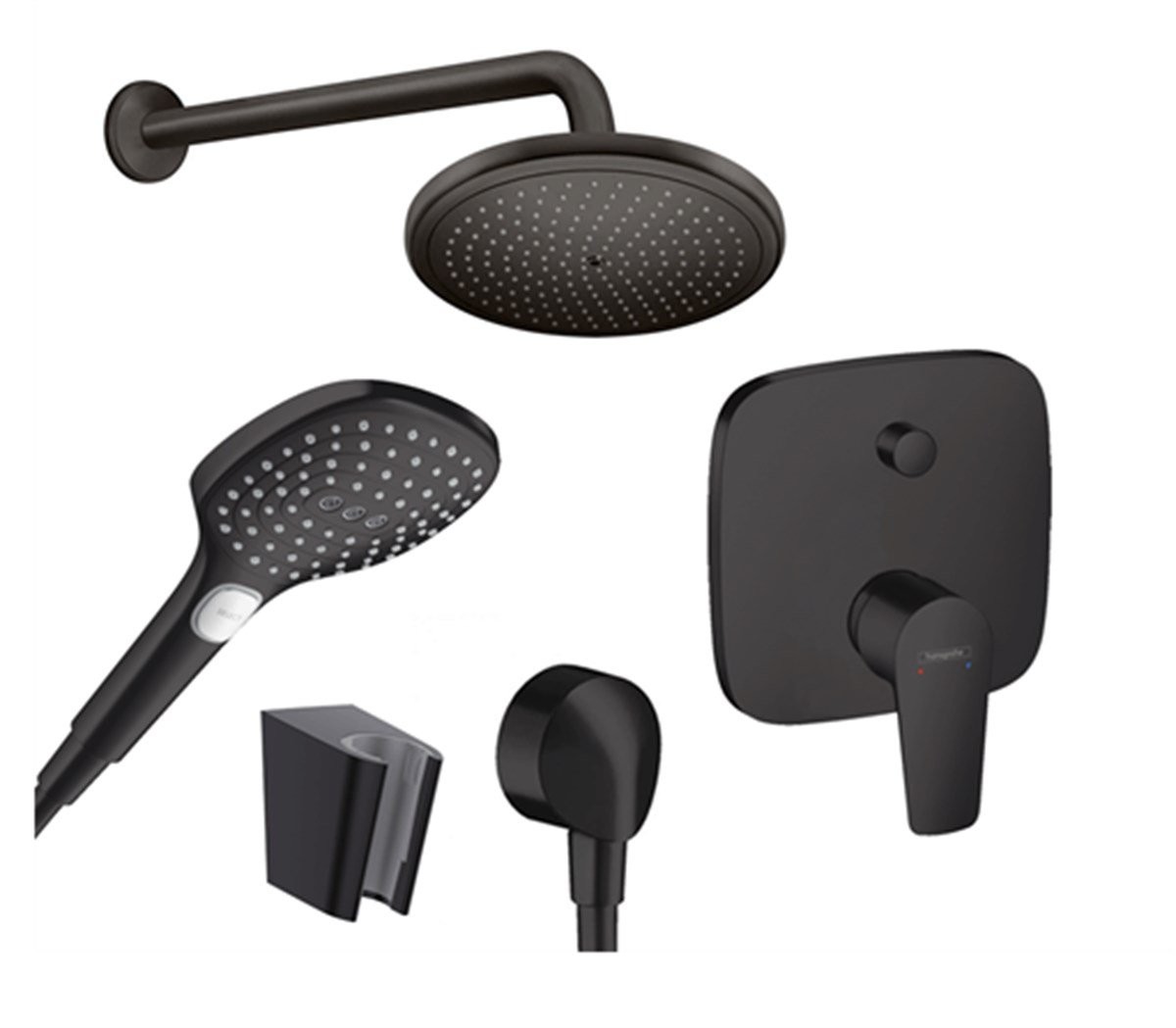 Hansgrohe Talis E Ankastre Set Mat Siyah