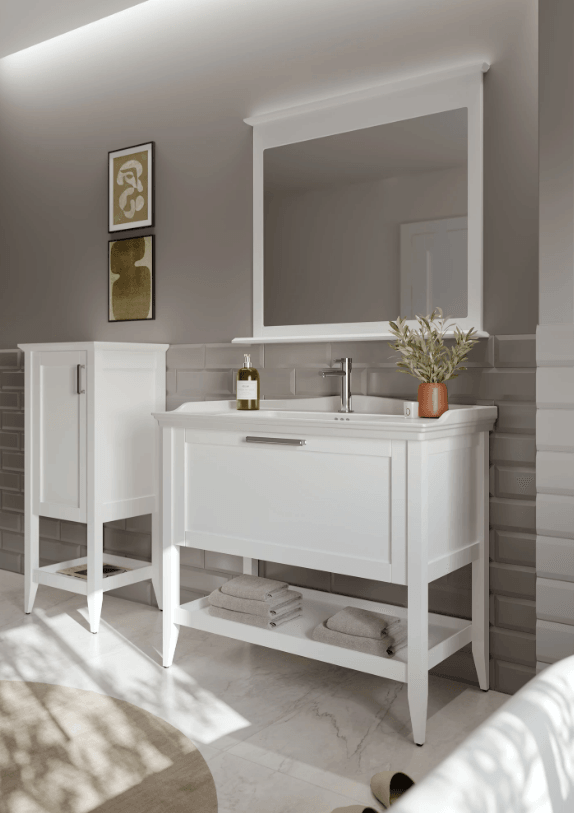 Orka Bastle Banyo Dolabı Takımı 65 Cm Mat Beyaz