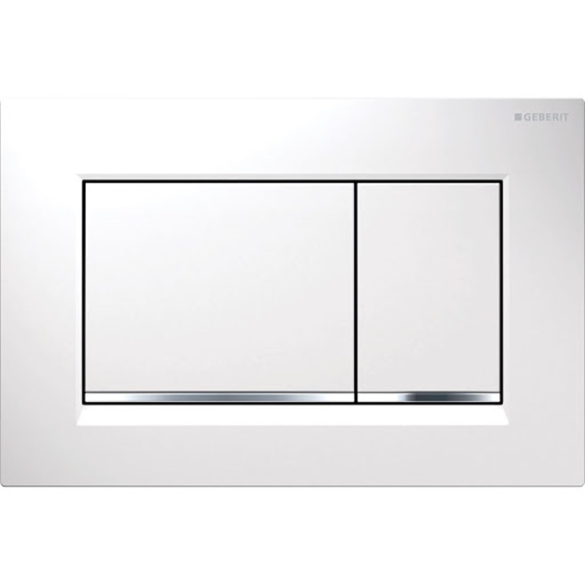 Geberit Sigma30 Kumanda Kapağı, Çift Basmalı, Mat Beyaz/Beyaz/Mat Beyaz