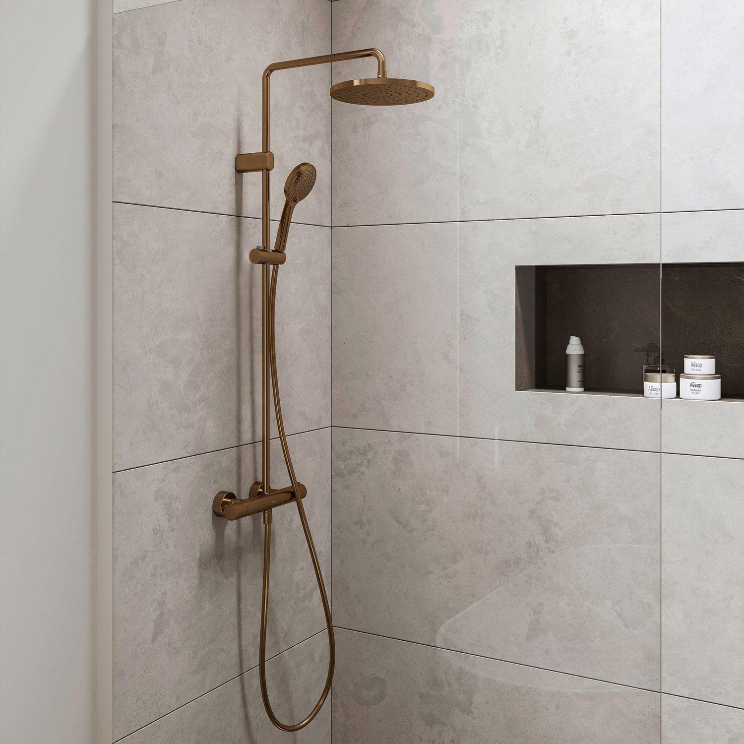 Duravit Th Termostatik Duş Kolonu Fırçalanmış Bronz