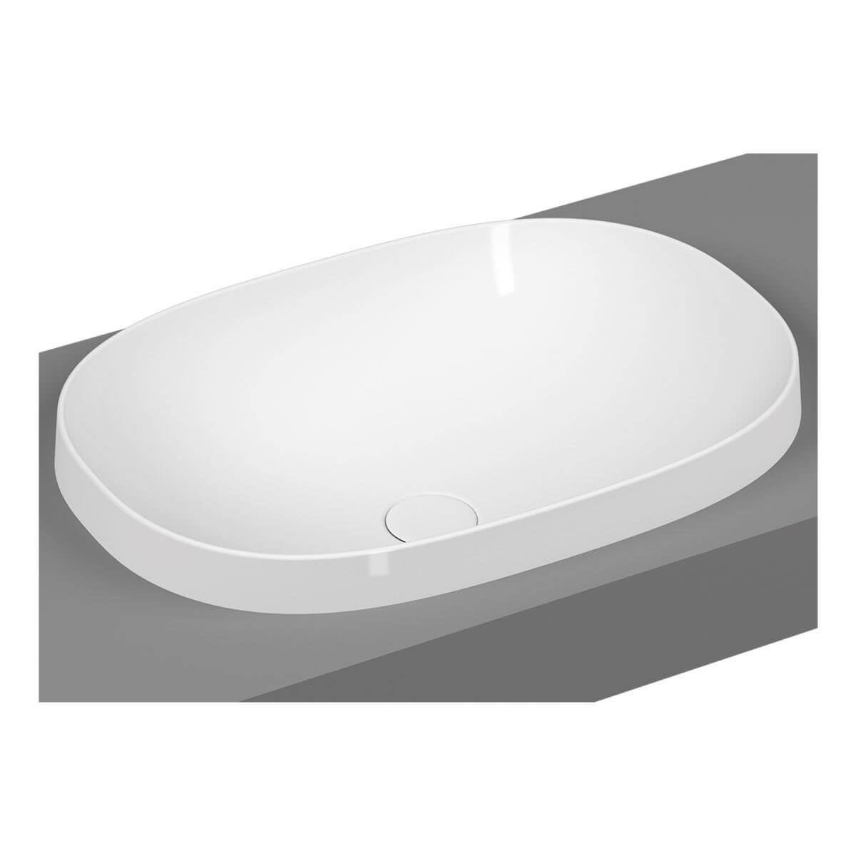 Vitra Frame Tezgahüstü Oval Lavabo Mat Beyaz 56Cm