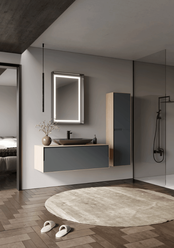 Orka Craft Banyo Dolabı Takımı 120 Cm Kompakt Meşe