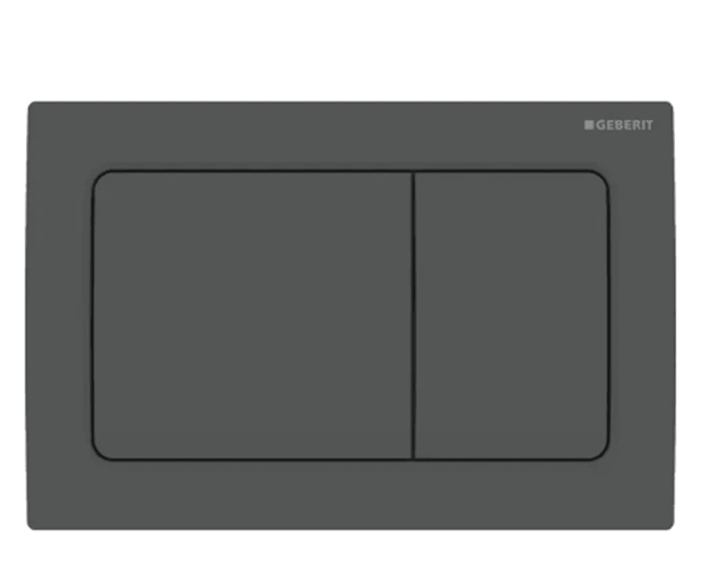 Geberit Alpha30 Kumanda Kapağı Çift Basmalı, Mat Siyah