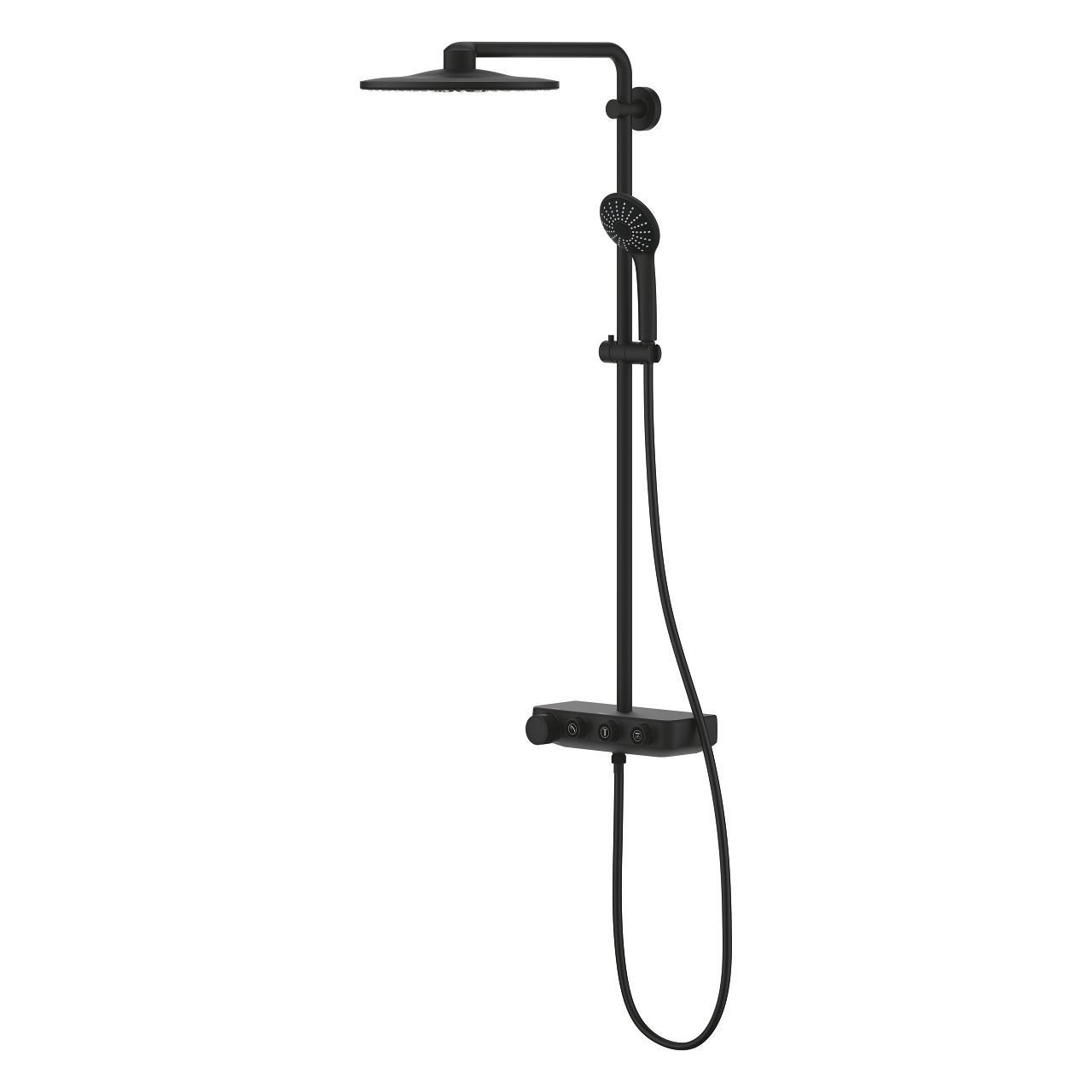 Grohe Euphoria Smartcontrol 310 Duo Duş Sistemi, Duvara Monte, Termostatik Bataryalı Duş Kolonu Hayalet Siyah