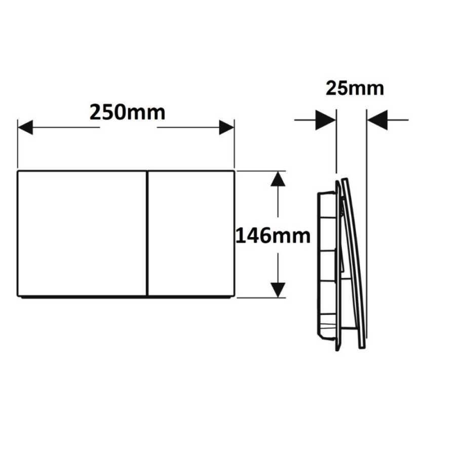 Geberit Sigma70 Kumanda Paneli Beyaz Cam