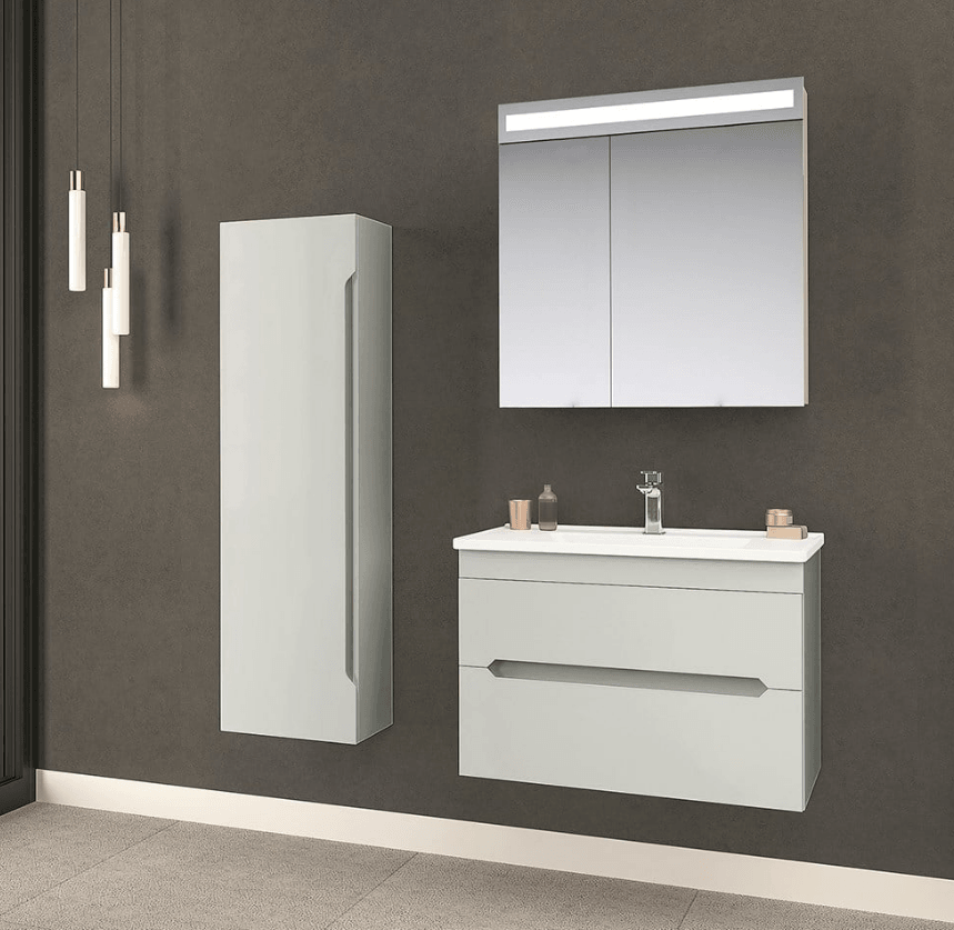 Orka Varna Banyo Dolabı Takımı 120 Cm Mat Lake Beyaz